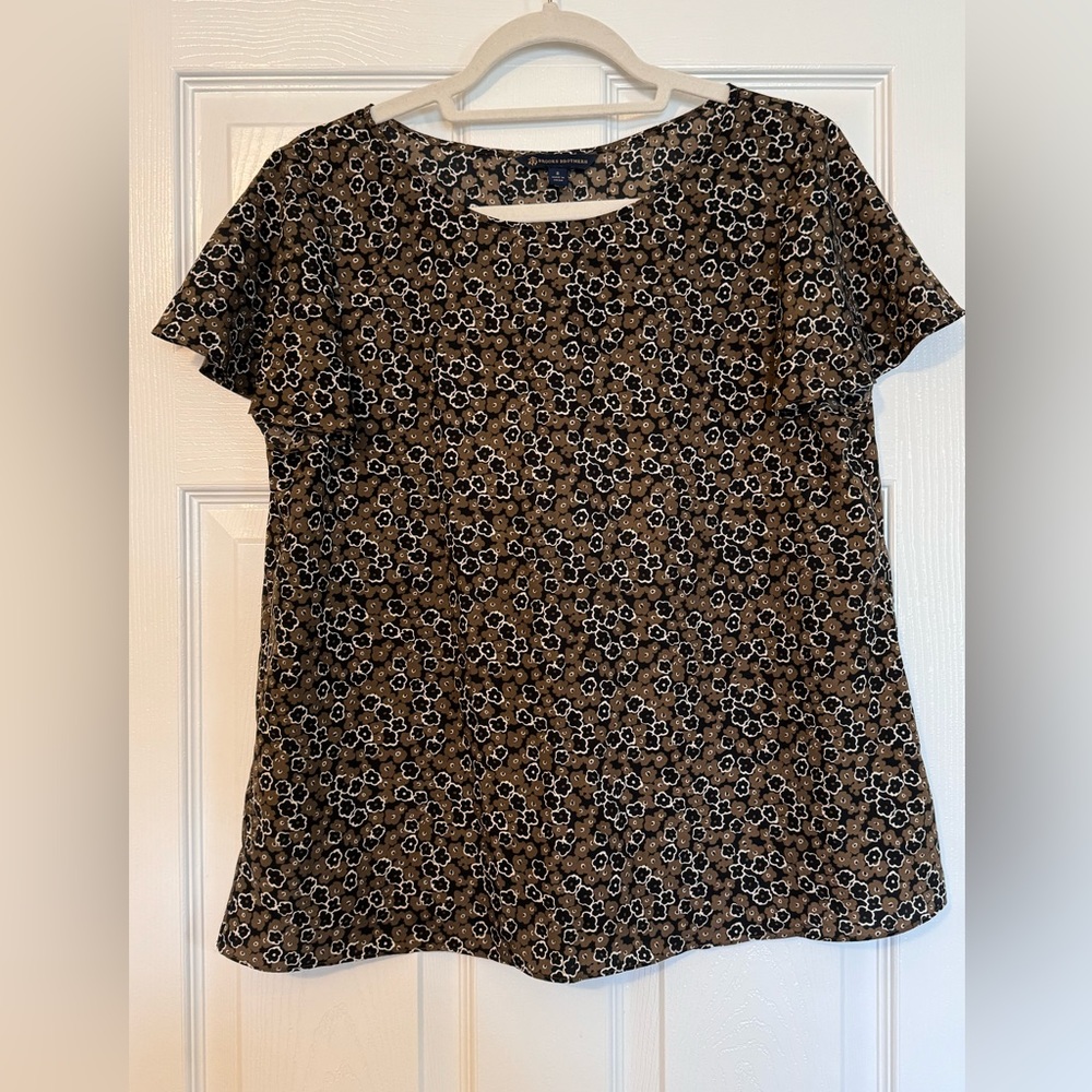 Brooks Brothers flutter sleeve blouse